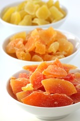 Trockenobst Papaya Melone Mango