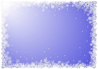 Obraz na płótnie Canvas Frame from snowflakes