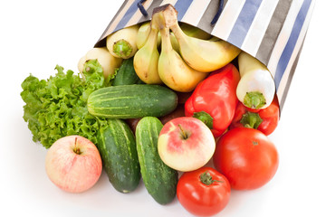 shopping bag with food