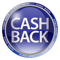 cash back button label logo