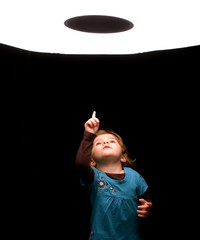 Lichtformer und Kind