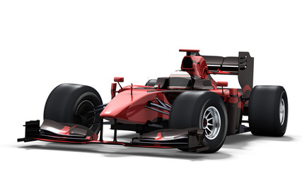 raceauto op wit - zwart en rood