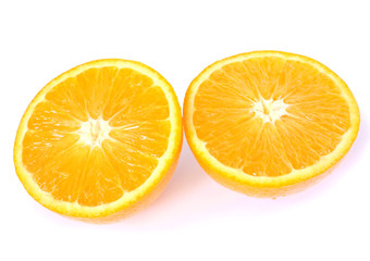two orange halfs