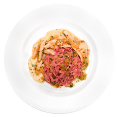 pasta with turkey or chicken meat