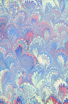 Real marbled paper