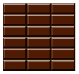 chocolate bar illustration on isolated background