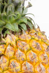 ripe pineapple isolated on white
