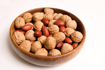 Bowl of pecans & walnuts