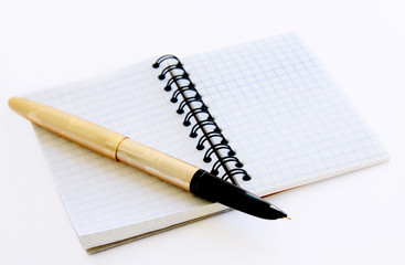 Naklejka premium Pen pen and note notepad