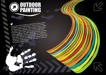 outdoor painting vector