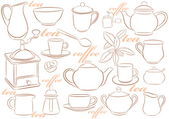 Crockery for tea and coffee