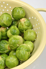 some fresh and healthy organic brussels sprouts