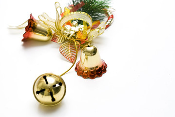 christmas bell decorations with white backgrounds