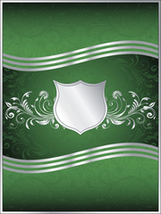 Emerald Green Vector Background Template