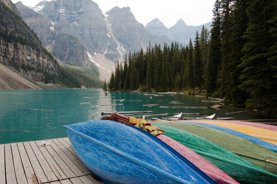 Moraine Lake And  Valley Of The Ten Peaks, Alberta, Canada