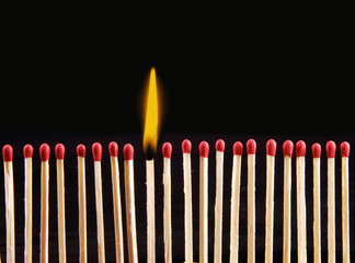 Burning match