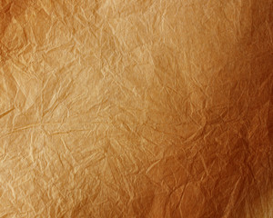 old brown crushed paper texture as background