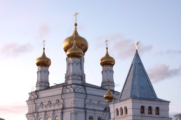 Fototapeta na wymiar Dome of Holy Trinity Church in the city of Perm