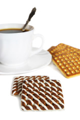 Obraz na płótnie Canvas cookie with cup of tea
