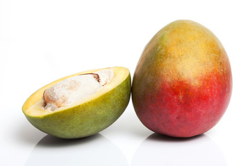 half cut and whole mango