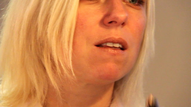 Woman with lipstick