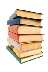 Stack of books. Isolated on white background.
