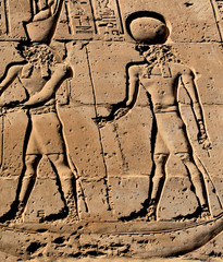 Pharaoh and god hieroglyph