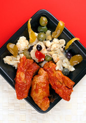 Pork Chop and Ribs in Ragù Sauce with Rinforzo Salad