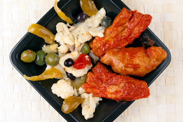 Pork Chop and Ribs in Ragù Sauce with Rinforzo Salad