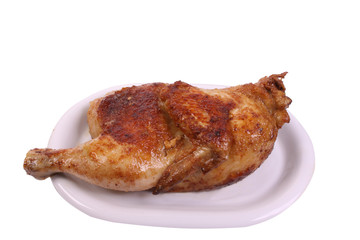 Oven roasted chicken on a plate
