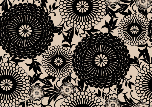 Oriental floral pattern
