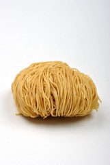 asian style noode and a white background