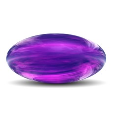 High resolution 3D pink,violet and purple glass ovoid