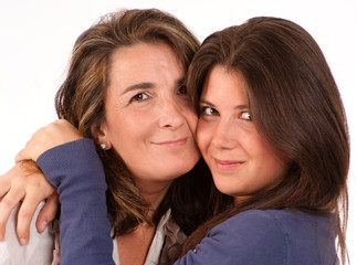 Loving portrait of a mom and her teen daughter