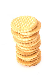 Stack of shortbread butter biscuits