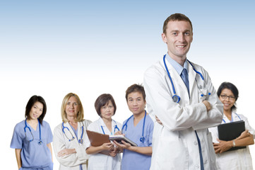 Fototapeta premium Friendly Doctor team