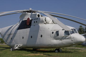 Fototapeta na wymiar Old soviet helicopter MI-26