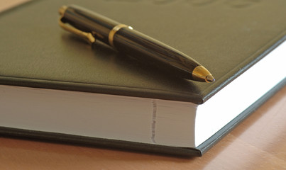 Kugelschreiber und Jahresplaner