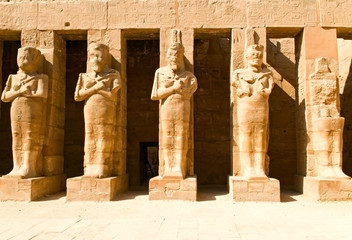 the statues in Karnak temple complex, Egypt