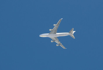 Airplane high in the sky