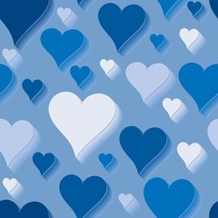 Blue love. Seamlessly wallpaper valentine with hearts