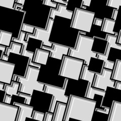 Retro black and grey seamless rectangles background