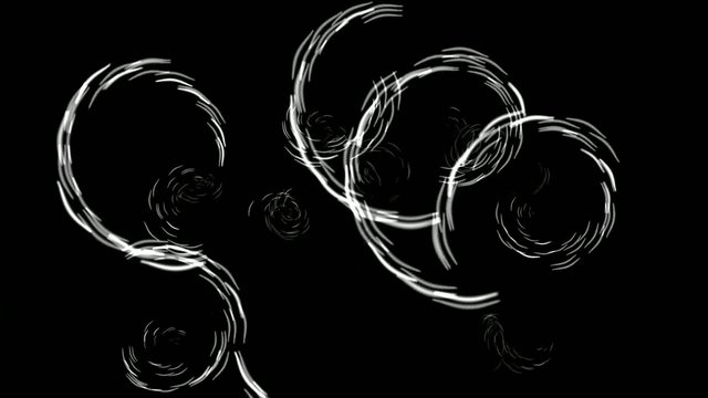 abstract white circles loop