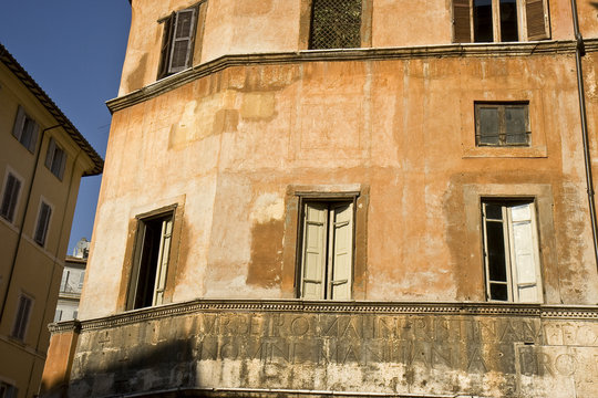 fa&ccedil;ade du ghetto juif &agrave; rome