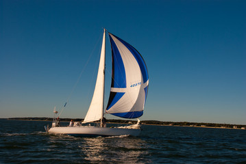 Fototapeta premium boat with huge sail
