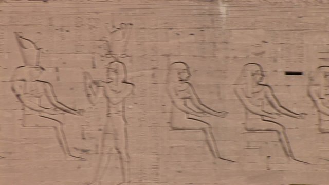 Verzierungen am Horus Tempel, Ägypten