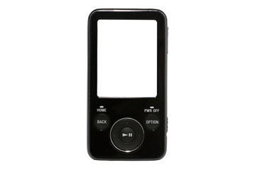 black mp3 player isolated