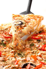 Pizza with champignons