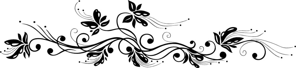 Blumen, Blüten, Ranke, flowers, floral, filigran