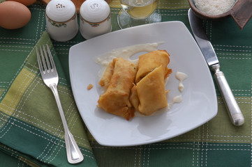 Rollini di verdure con panna formaggio zucchine carote